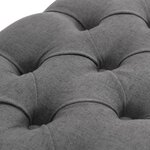 vidaXL Banc Lin Bois solide 110x38x48 cm Gris foncé