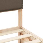 vidaXL Cadre de lit avec tête de lit rembourrée Taupe 140 x 190 cm