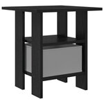 vidaXL Table de chevet Chêne noir 41 x 40 x 45 cm Bois d'ingénierie