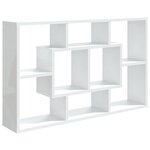 vidaXL Étagère murale Blanc brillant 85x16x52 5 cm Bois d'ingénierie
