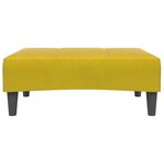 vidaXL Canapé-lit à 2 places avec repose-pied jaune velours