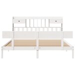 vidaXL Lit bibliothèque sans matelas blanc 180x200 cm bois pin massif