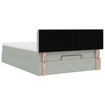 vidaXL Cadre de lit ottoman avec matelas gris clair 140x200 cm velours