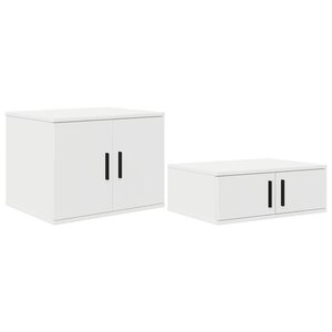 Meuble de rangement vidaXL Blanc 103x41x40 cm en panneaux de particules