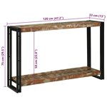 vidaXL Table console 120 x 33 x 75 cm bois de récupération massif