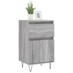 vidaXL Buffets 2 Pièces sonoma gris 40x35x70 cm bois d'ingénierie