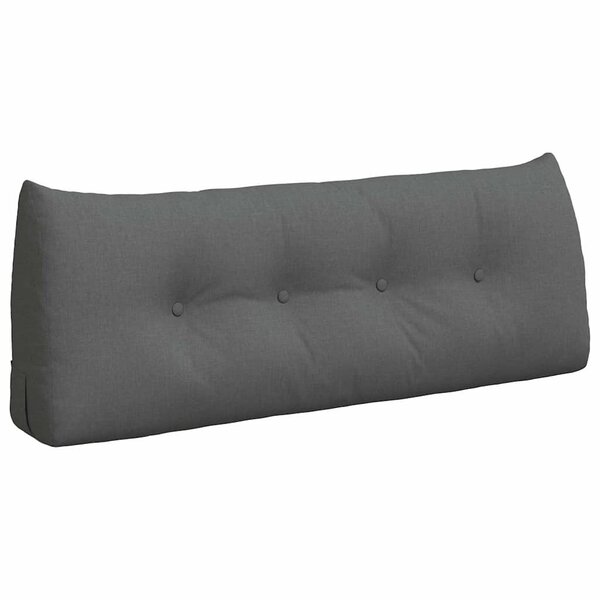 vidaXL Coussin de Dos Gris foncé 120 x 24 x 50 cm tissu