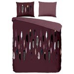 Good Morning Housse de couette FEATHERS 200x200/220 cm Bordeaux