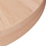 vidaXL Dessus de table rond Ø40x4 cm Bois de chêne massif non traité
