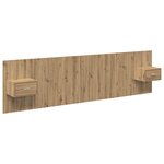 vidaXL Tête de lit avec armoire avec tiroir 3 Pièces Chêne artisanal