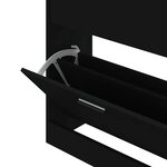 vidaXL Armoire à chaussures Noir 63x24x81 cm Bois d'ingénierie