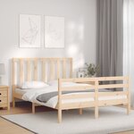 vidaXL Cadre de lit sans matelas 140x190 cm bois de pin massif