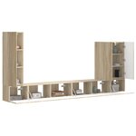 vidaXL Ensemble de meuble TV mural Montage mural 6 Pièces Chêne Sonoma