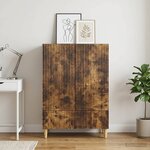 vidaXL Buffet Chêne fumé 66 x 34 5 x 95 cm Bois d'ingénierie