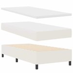 vidaXL Lit à ressorts avec tête de lit Crème et Blanc 100 x 200 cm