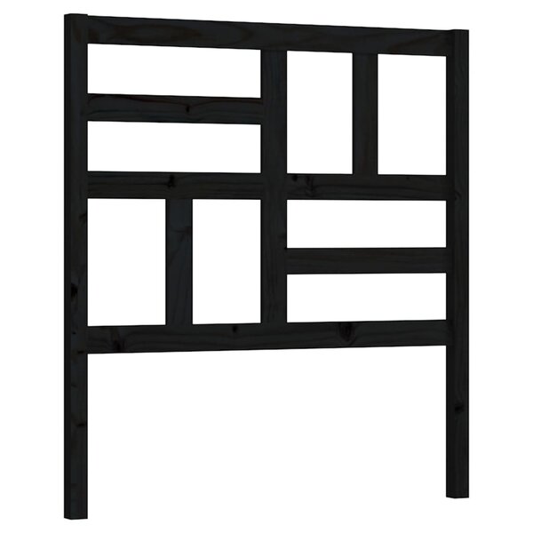 vidaXL Tête de lit Noir 106x4x104 cm Bois massif de pin
