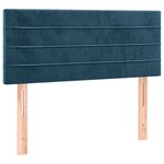 vidaXL Sommier à lattes de lit et matelas et LED Bleu foncé 80x200 cm