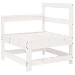 vidaXL Salon de jardin 5 Pièces blanc bois massif de pin