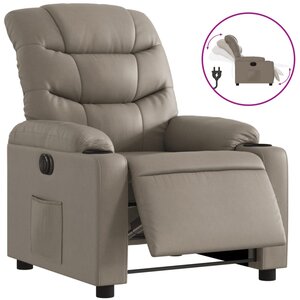 vidaXL Fauteuil inclinable électrique Cappuccino Similicuir