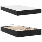 vidaXL Cadre de lit avec matelas Noir 120 x 190 cm Faux cuir