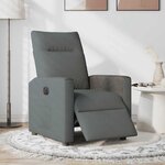 vidaXL Fauteuil inclinable électrique Gris foncé Tissu