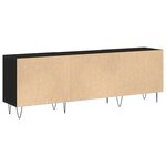 Meuble TV vidaXL Noir Chêne 150x30x50 cm Bois d'ingénierie