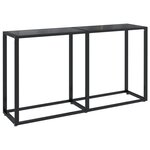 vidaXL Table console Noir 140x35x75 5 cm Verre trempé