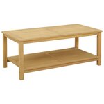 vidaXL Table d'appoint Huile Naturelle 110 x 55 x 45 cm