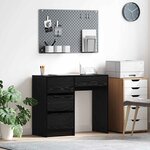vidaXL Bureau Chêne noir 90 x 37 5 x 75 cm Bois d'ingénierie