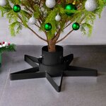vidaXL Support de sapin de Noël Noir 47x47x13 5 cm