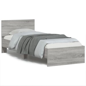 vidaXL Cadre de lit sans matelas avec tête de lit 90x190 cm