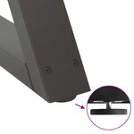 vidaXL Pieds de table basse 2 pièces Anthracite 60 x (30-31 3) cm Acier