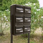 Bloc de boites aux lettres collectives extérieures · B6 - Gris brun