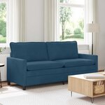 vidaXL Canapé Bleu 196 x 81 x 87 5 cm Velours
