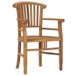 vidaXL Chaises de jardin lot de 2 Bois de teck solide