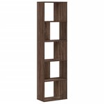 vidaXL Bibliothèque 5 niveaux chêne marron bois ingénierie