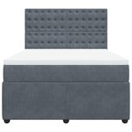 vidaXL Sommier à lattes de lit et matelas Gris foncé 140x200cm Velours