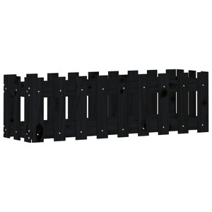 vidaXL Lit surélevé de jardin design de clôture 100x30x30cm pin massif