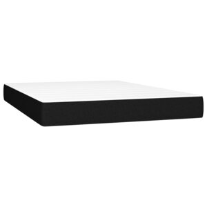 vidaXL Matelas de lit à ressorts ensachés fermeté moyenne Noir 140x190x20 cm Tissu