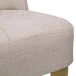 vidaXL Fauteuil de style France Crème Tissu