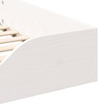 vidaXL Cadre de lit surélevé Blanc 80 x 220 cm Bois massif en pin