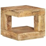 vidaXL Table basse 45x45x40 cm Bois de manguier massif