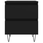 vidaXL Tables de chevet 2 Pièces noir 40x35x50 cm bois d’ingénierie