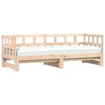 vidaXL Lit de jour avec lit gigogne 80x200 cm bois de pin massif