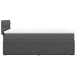 vidaXL Sommier à lattes de lit et matelas Gris foncé 90x190 cm Tissu