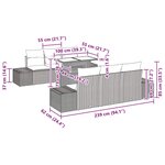 vidaXL Ensemble de canapé de jardin 7 Pièces beige et gris clair