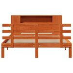 vidaXL Lit bibliothèque sans matelas cire marron 140x190 cm pin massif