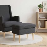 vidaXL Pouf Gris foncé 55 x 35 x 41 cm Bouclé