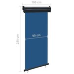 Vidaxl auvent latéral de balcon 100x250 cm bleu
