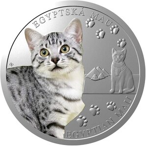 Pièce de monnaie en Argent 1 Dollar g 31.1 (1 oz) Millésime 2025 Cat Breeds EGYPTIAN MAU